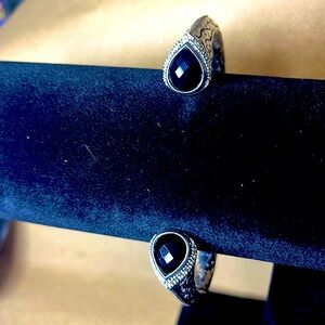 Scott Kay Black Onyx & Diamond Cuff Bracelet
